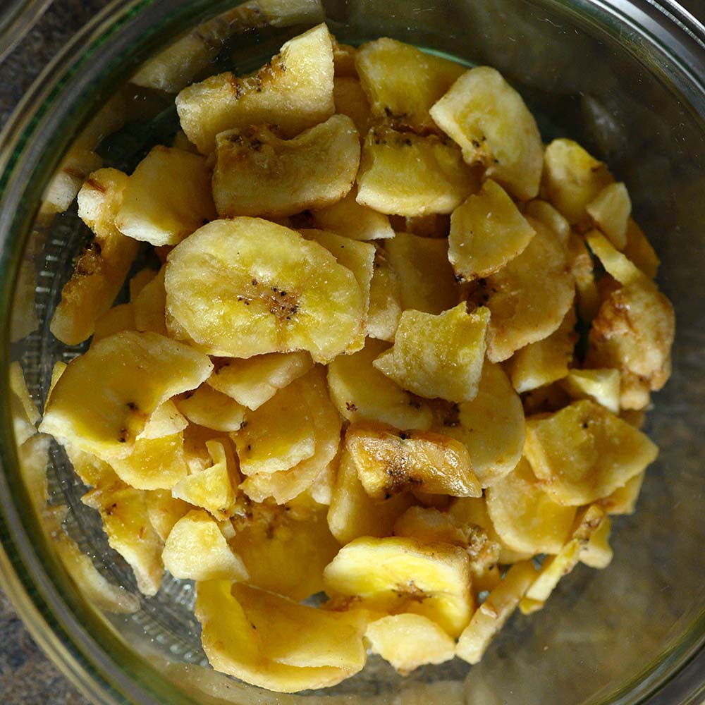 Bananenchips für Schoko-Cookies